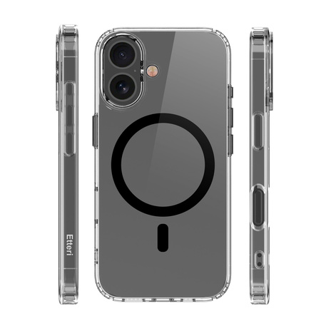 Etui Etteri Color Mag do iPhone 16 Plus 6,7" czarne