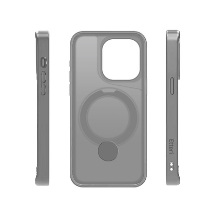 Etui Etteri Matt Mag Ring do iPhone 15 Pro 6,1" szare