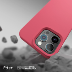 Etui Etteri Silicone Mag do iPhone 12 / 12 Pro 6,1" malinowe