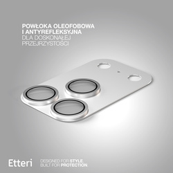 Etteri pełna ochrona aparatów do iPhone 17 Pro srebrna