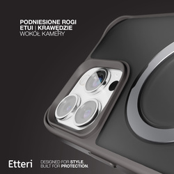 Etui Etteri Matt Mag Ring do iPhone 16 Pro 6,3" szare
