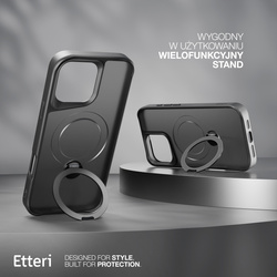 Etui Etteri Matt Mag Ring do iPhone 16 Pro 6,3" czarne