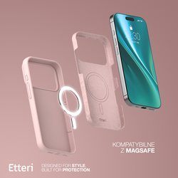 Etui Etteri Silicone Mag case do iPhone 17 Pro jasnoróżowe