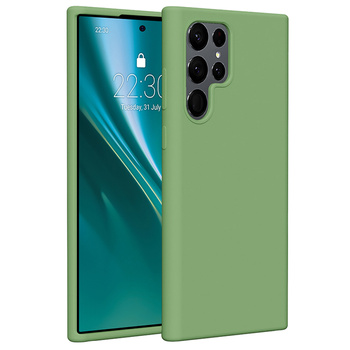 Etui Etteri Silicone Case do Samsung Galaxy S22 Ultra jasnozielone