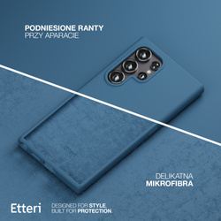 Etui Etteri Silicone Case do Samsung Galaxy S23 Ultra ciemnoniebieskie