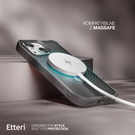 Etui Etteri Matt Mag Ring do iPhone 14 6,1" szare