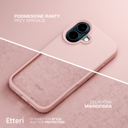 Etui Etteri Silicone case do iPhone 16 6,1" jasnoróżowe