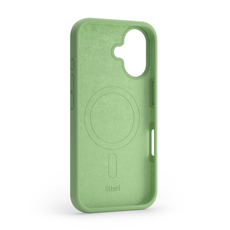 Etui Etteri Silicone Mag do iPhone 16 Plus 6,7" jasnozielone
