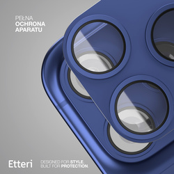 Etteri pełna ochrona aparatów do iPhone 17 Pro Max niebieska