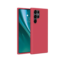 Etui Etteri Silicone Case do Samsung Galaxy S22 Ultra malinowe