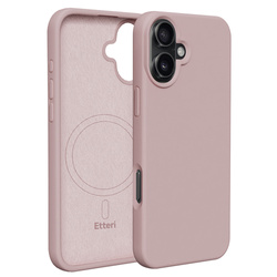 Etui Etteri Silicone Mag do iPhone 16 Plus 6,7" jasnoróżowe