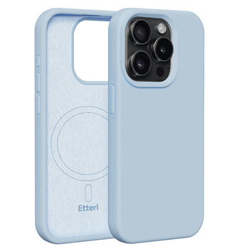 Etui Etteri Silicone Mag do iPhone 15 Pro 6,1" jasnoniebieskie