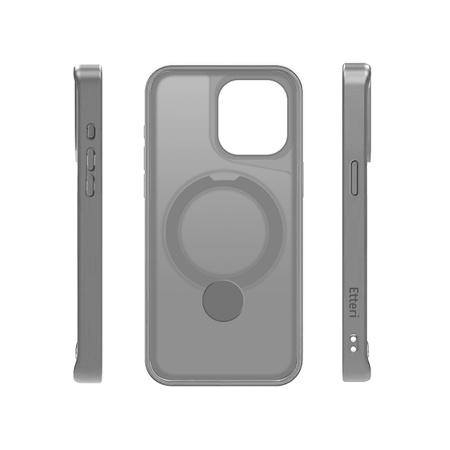 Etui Etteri Matt Mag Ring do iPhone 15 Pro Max 6,7" szare