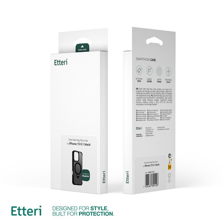Etui Etteri Matt Mag Ring do iPhone 17 czarne