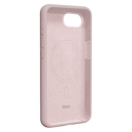 Etui Etteri Silicone Mag do iPhone 16e jasnoróżowe