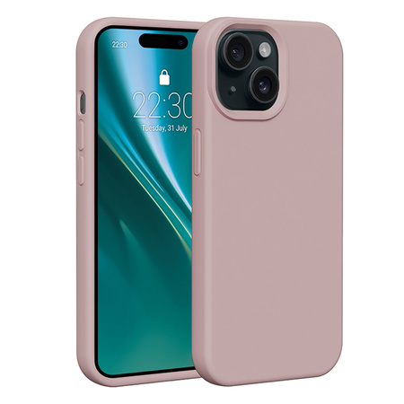 Etui Etteri Silicone Case do iPhone 15 6,1" jasnoróżowe