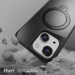 Etui Etteri Matt Mag Ring do iPhone 15 6,1" czarne