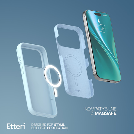Etui Etteri Silicone Mag case do iPhone 17 Pro jasnoniebieskie