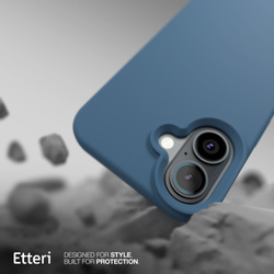 Etui Etteri Silicone Mag do iPhone 16 6,1" ciemnoniebieskie