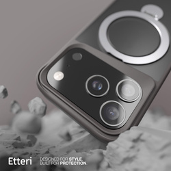 Etui Etteri Matt Mag Ring do iPhone 17 Pro Max szare