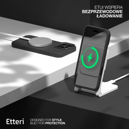 Nakładka Etteri Silicone Case do iPhone 12 / 12 Pro 6,1" czarna