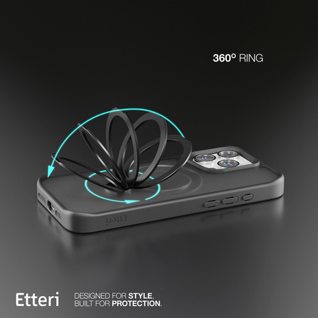 Etui Etteri Matt Mag Ring do iPhone 17 czarne