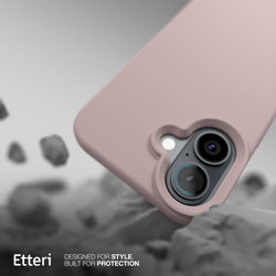 Etui Etteri Silicone Mag do iPhone 16 Plus 6,7" jasnoróżowe