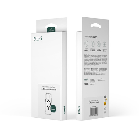 Etui Etteri Color Mag do iPhone 16 Pro Max 6,9" czarne