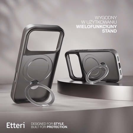Etui Etteri Matt Mag Ring do iPhone 17 Pro Max szare