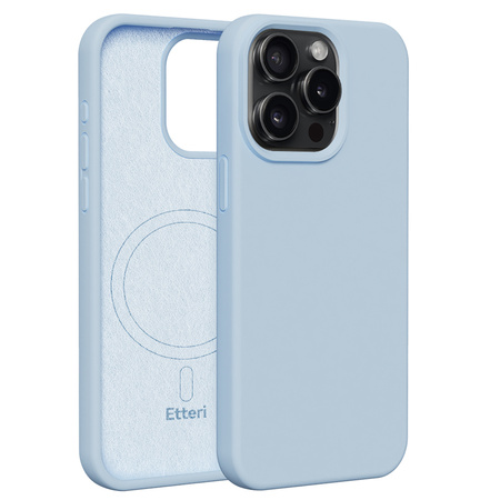 Etui Etteri Silicone Mag do iPhone 15 Pro Max 6,7" jasnoniebieskie