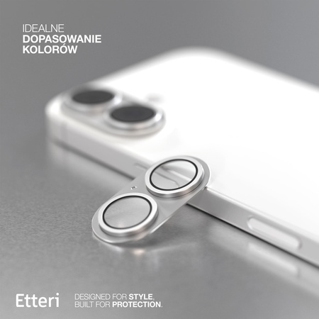 Etteri pełna ochrona aparatów do iPhone 17 srebrna