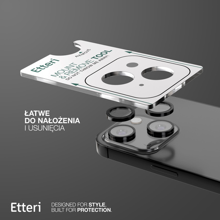 Etteri Camera Lens Protector szkło na aparat do iPhone 14 / 14 Plus czarny