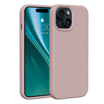 Etui Etteri Silicone Case do iPhone 15 6,1" jasnoróżowe