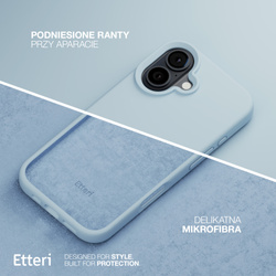 Etui Etteri Silicone Case do iPhone 16 6,1" jasnoniebieskie