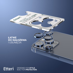 Etteri Camera Lens Protector szkło na aparat do iPhone 15 Pro / 15 Pro Max niebieski