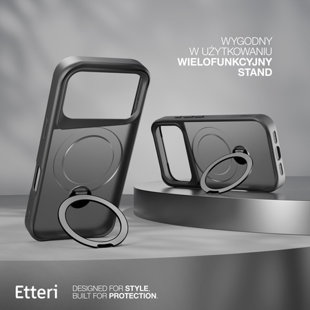 Etui Etteri Matt Mag Ring do iPhone 17 Pro czarne