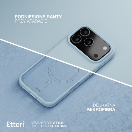 Etui Etteri Silicone Mag case do iPhone 17 Pro jasnoniebieskie