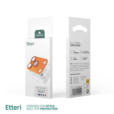 Etteri pełna ochrona aparatów do iPhone 17 Pro Max srebrna