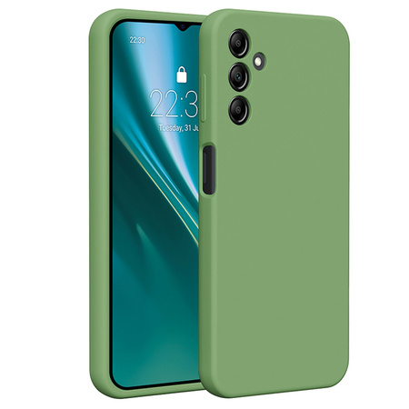 Etui Etteri Silicone Case do Samsung Galaxy A14 jasnozielone