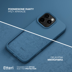 Etui Etteri Silicone Case do iPhone 15 Pro Max 6,7" ciemnoniebieskie