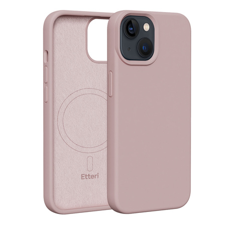 Etui Etteri Silicone Mag do iPhone 14 6,1" jasnoróżowe