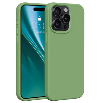 Etui Etteri Silicone Case do iPhone 15 Pro Max 6,7" jasnozielone