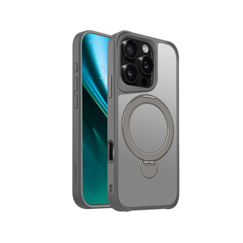 Etui Etteri Matt Mag Ring do iPhone 16 Pro 6,3" szare