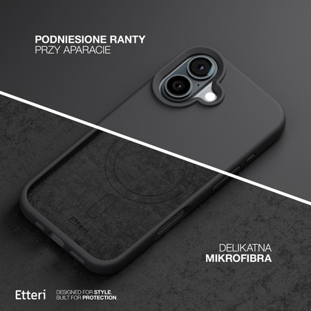 Etui Etteri Silicone Mag do iPhone 17 czarne