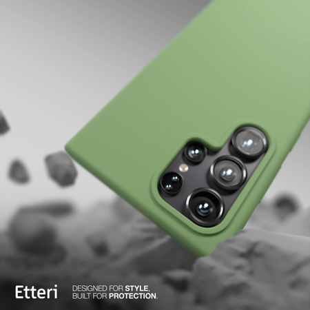Etui Etteri Silicone Case do Samsung Galaxy S23 Ultra jasnozielone