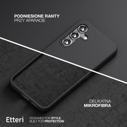 Etui Etteri Silicone Case do Samsung Galaxy S25 Ultra czarne