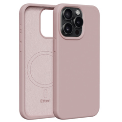 Etui Etteri Silicone Mag do iPhone 15 Pro Max 6,7" jasnoróżowe