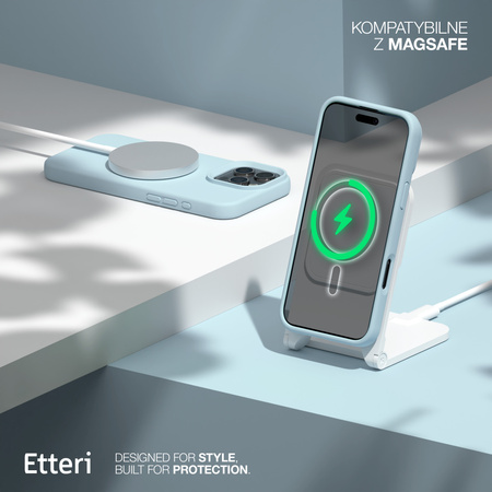 Etui Etteri Silicone Mag do iPhone 13 6,1" jasnoniebieskie