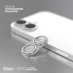 Etteri pełna ochrona aparatów do iPhone 17 srebrna