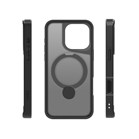 Etui Etteri Matt Mag Ring do iPhone 16 Pro 6,3" czarne